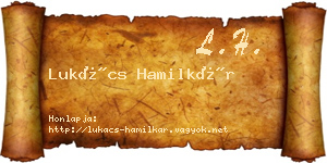 Lukács Hamilkár névjegykártya